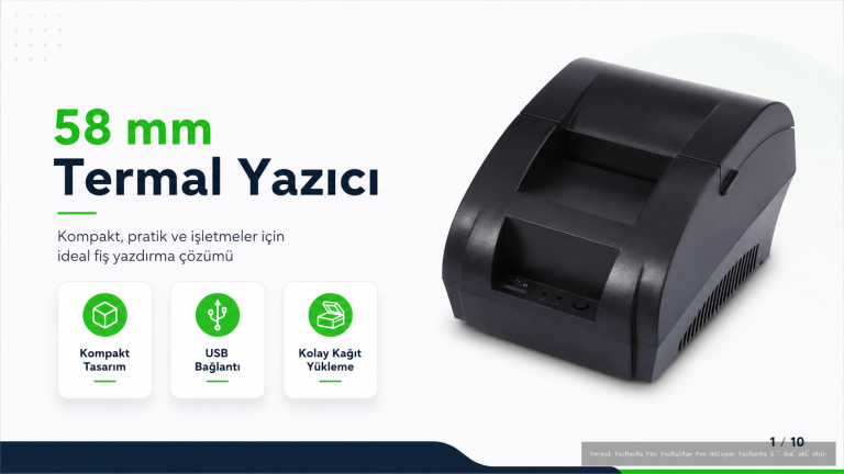 Başakşehir 58mm Usb Termal Makbuz Ve Adisyon Yazıcı - İstanbul
