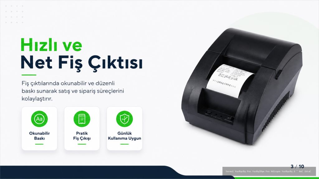 Beşiktaş 58mm Usb Termal Makbuz Ve Adisyon Yazıcı - İstanbul