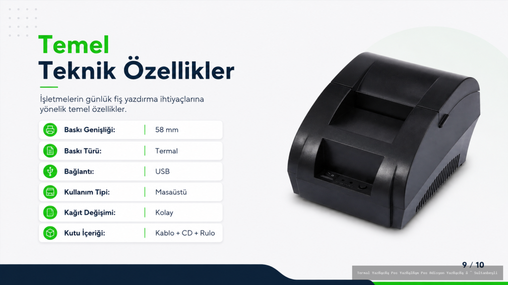 Sultanbeyli 58mm Usb Termal Makbuz Ve Adisyon Yazıcı - İstanbul Sultanbeyli 58mm Usb Termal Makbuz Ve Adisyon Yazıcı - İstanbul