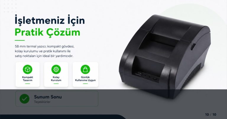 Çatalca Pos-58 Termal Yazıcı Kurulumu
